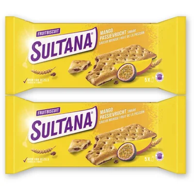 Sultana Fruitbiscuit mango passievrucht 2-pack