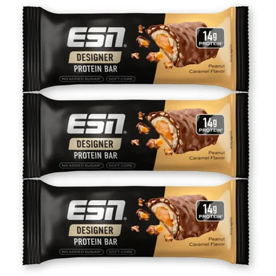 ESN Designer protein bar peanut caramel 3-pk