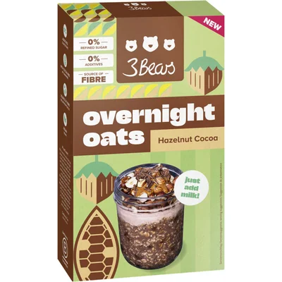 3Bears Overnight oats hazelnut cocoa