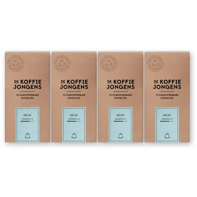De Koffiejongens Decaf capsules 4-pack