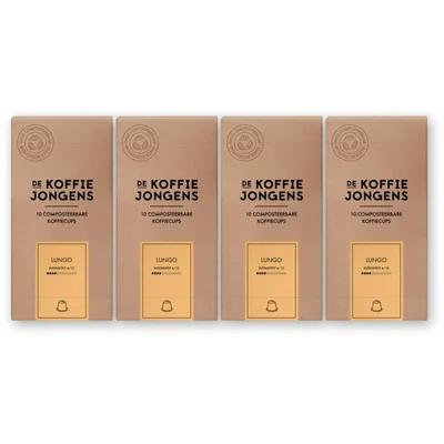 De Koffiejongens Lungo capsules 4-pack