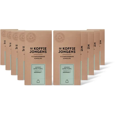 De Koffiejongens Lungo extra forte capsules 10-pack