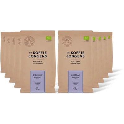 De Koffiejongens Dark roast koffiebonen 10-pack