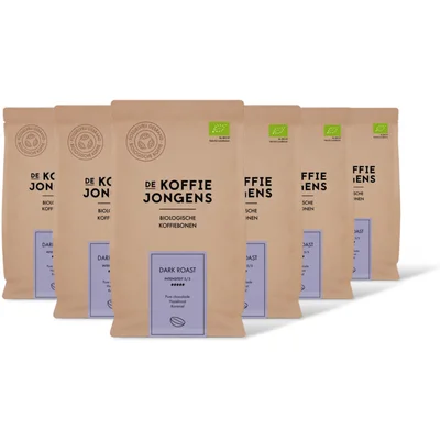 De Koffiejongens Dark roast koffiebonen 6-pack