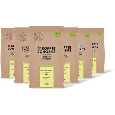 De Koffiejongens Medium roast koffiebonen 6-pack