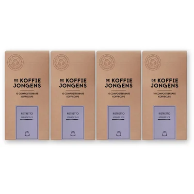 De Koffiejongens Ristretto capsules 4-pack