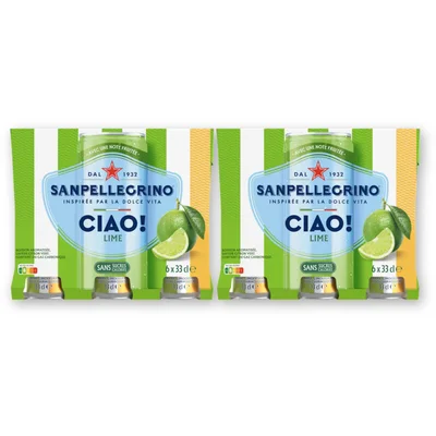 S. Pellegrino Ciao lime 6-pack 2-pack