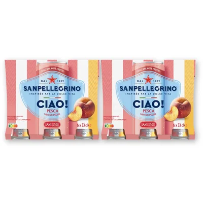 S. Pellegrino Ciao peach 6-pack 2-pack