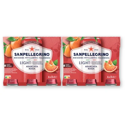 S. Pellegrino Aranciata rossa light 6-pack 2-pack