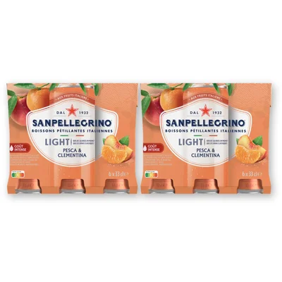 S. Pellegrino Pesca and clementina light 6-pack 2-pack