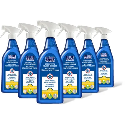 Blue Wonder Desinfectie reiniger keuken 6-pack