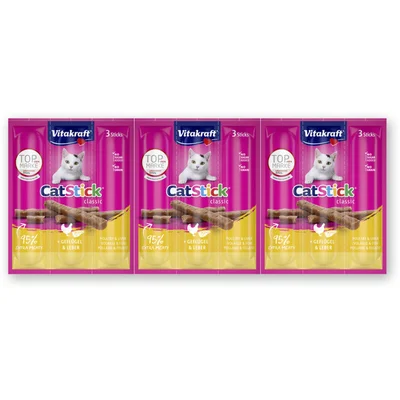 Vitakraft Catsticks mini gevogelte lever 3-pack