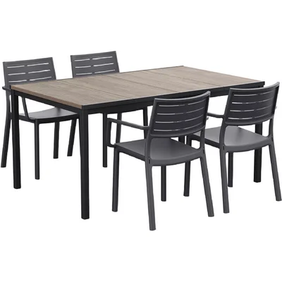 Keter Lissabon 160 4x stoel grafiet