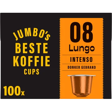 Jumbo's Beste Koffiecups 08 Lungo Intenso 100 Stuks