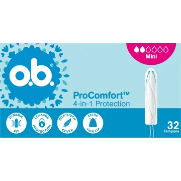 o.b. ProComfort 4-in-1 Protection Mini Tampons 32 Stuks