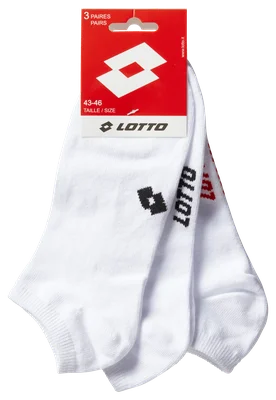 Lotto Sneakersokken multipack wit en zwart