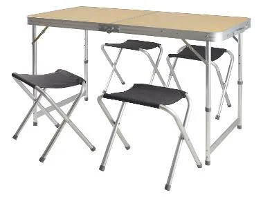 CRIVIT Campingtafel met 4 krukken