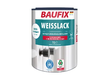 BAUFIX Witte lak zijdemat wit 1 L
