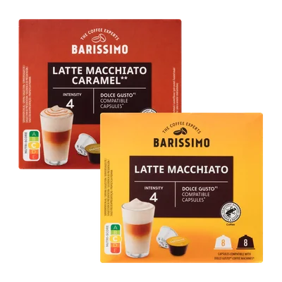 Barissimo Dolce Gusto compatible cups latte macchiato