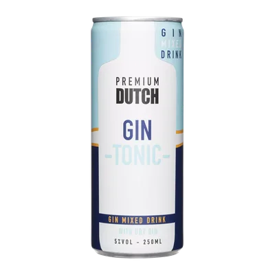 Premium Dutch Gin-tonic cocktail