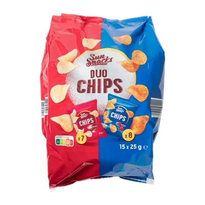 Sun Snacks Paprika en naturel chips uitdeelzakjes