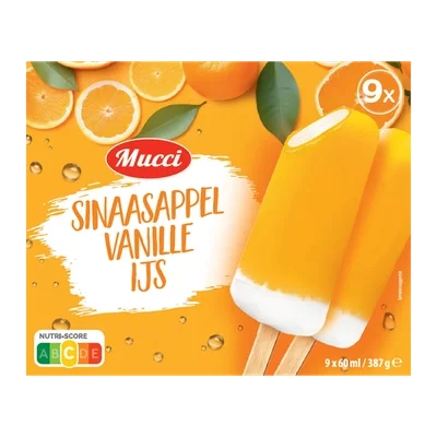 Mucci Sinaasappel-vanille-ijs