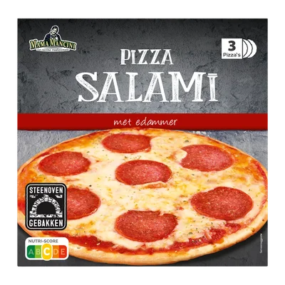 Mama Mancini 3-pack steenovenpizza salami
