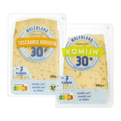 Molenland Goudse kaas 30+ Toscaanse kruiden en komijn