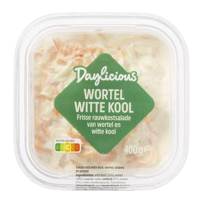 Aanbieding van 11.05 DAYLICIOUS Rauwkostsalade wortel-witte kool