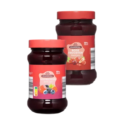 Grandessa Rode vruchten- of bosvruchtenjam