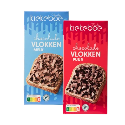 Kiekeboe Chocoladevlokken melk of puur