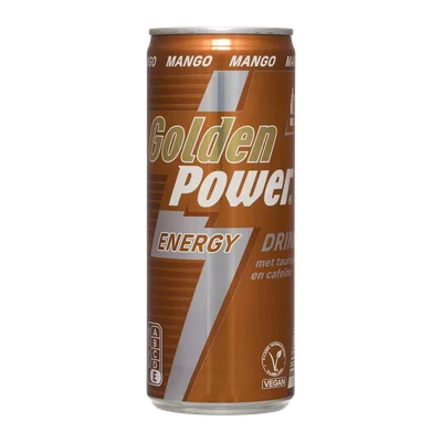 Aanbieding van 11.05 GOLDEN POWER Energydrink mango*