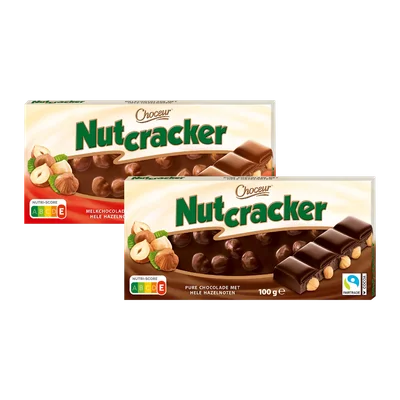 Choceur Pure chocolade met hazelnoten of melkchocolade met hazelnoten