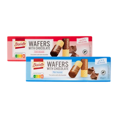Biscotto Chocolade wafelrolletjes