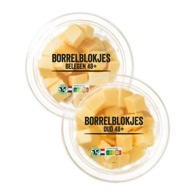Borrelblokjes 48+ belegen of oud
