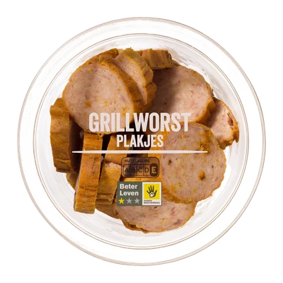 Grillworst plakjes