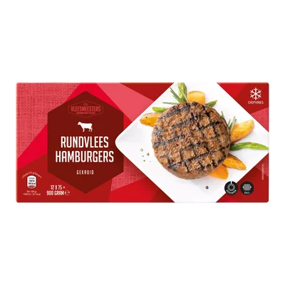 De Vleesmeesters Rundvleeshamburgers