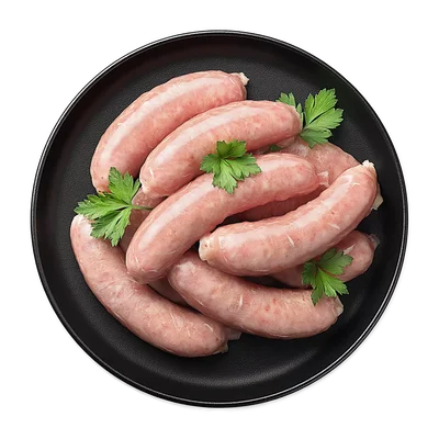 Gekruide varkenssaucijzen