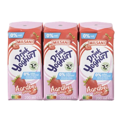 Milsani 6-pack yoghurtdrink aardbei