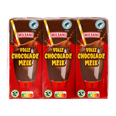 Milsani 6-pack volle chocolademelk