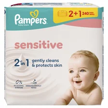 Pampers Sensitive babydoekjes 2+1