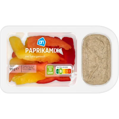 AH Paprika rood geel met baba ganoush