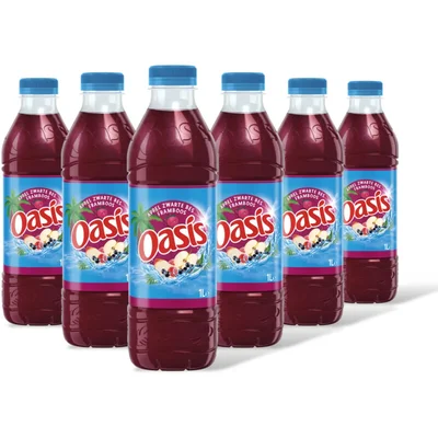 Oasis Appel zwarte bes framboos 6-pack