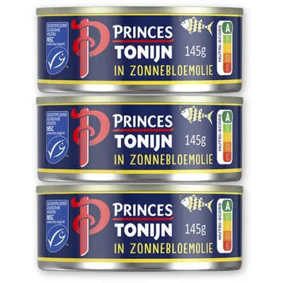 Princes Tonijnstukken in zonnebloemolie 3-pack
