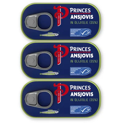 Princes Ansjovisfilets in olijfolie 3-pack