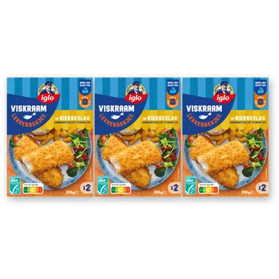 Iglo Viskraam lekkerbekjes in bierbeslag 3-pk