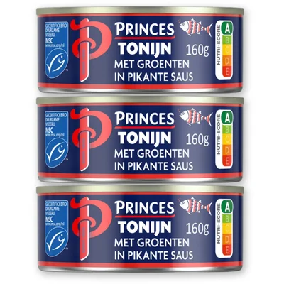 Princes Tonijnstukken groenten 3-pack