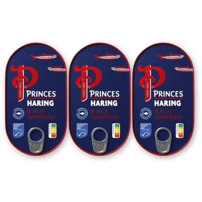 Princes Haring in milde tomatensaus 3-pack