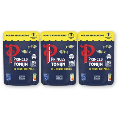 Princes Tonijn in zonnebloemolie 3-pack
