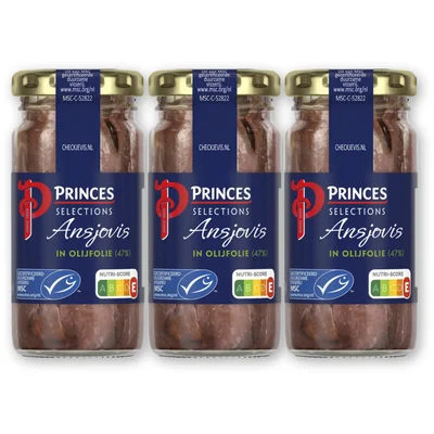 Princes Ansjovis in olijfolie 3-pack